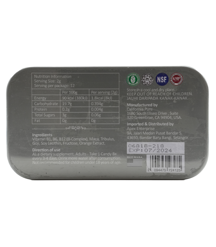 Candy B+ Complex 永春糖|補腎壯陽|持久延時 助勃不軟|男性必備精力糖:圖片 3